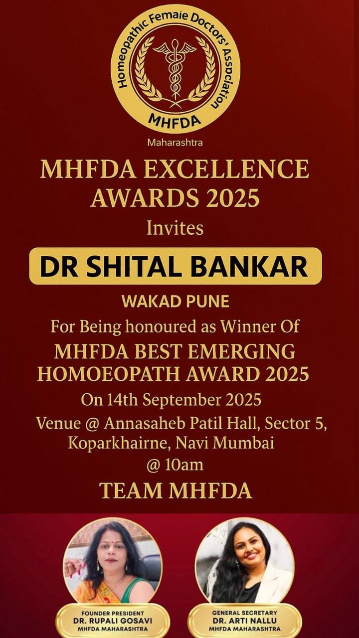Dr. Shital Bankar Receives Emerging Homeopath Award 2025 at MHFDA Excellence Awards in Mumbai