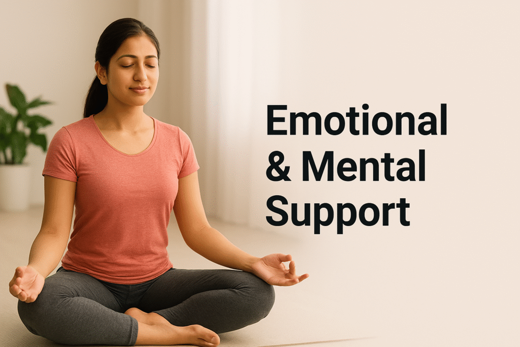 Online postnatal yoga for stress relief and emotional support